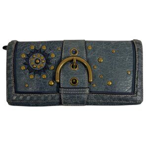 HTF Vintage Coach Soho Mia Laced Studded Continental Limited Edition Wallet Y2K